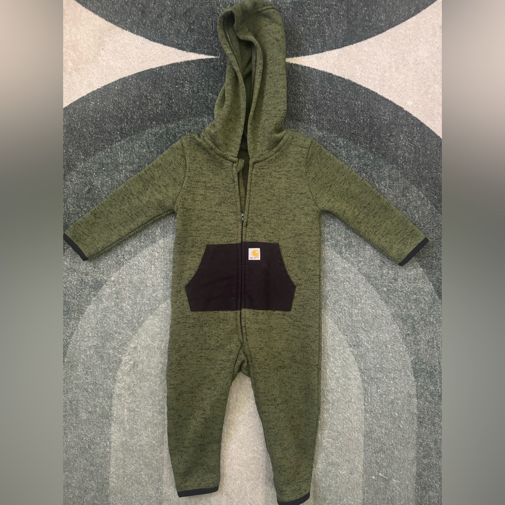 Carhartt Olive Hooded Kids Footie